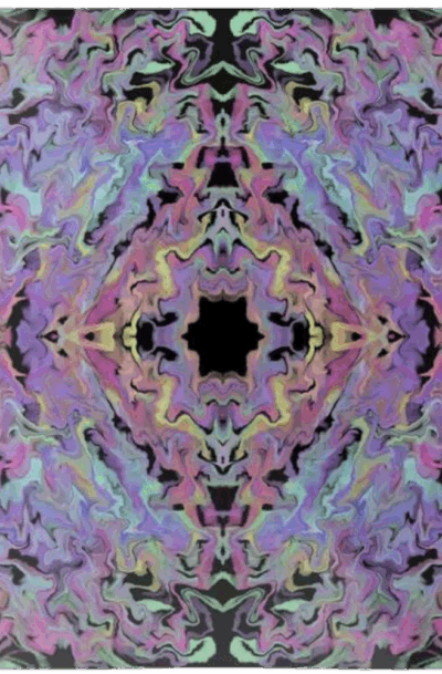 Eclectic Pink and Purple Geometric Kaleidoscopic Metal Wall Art