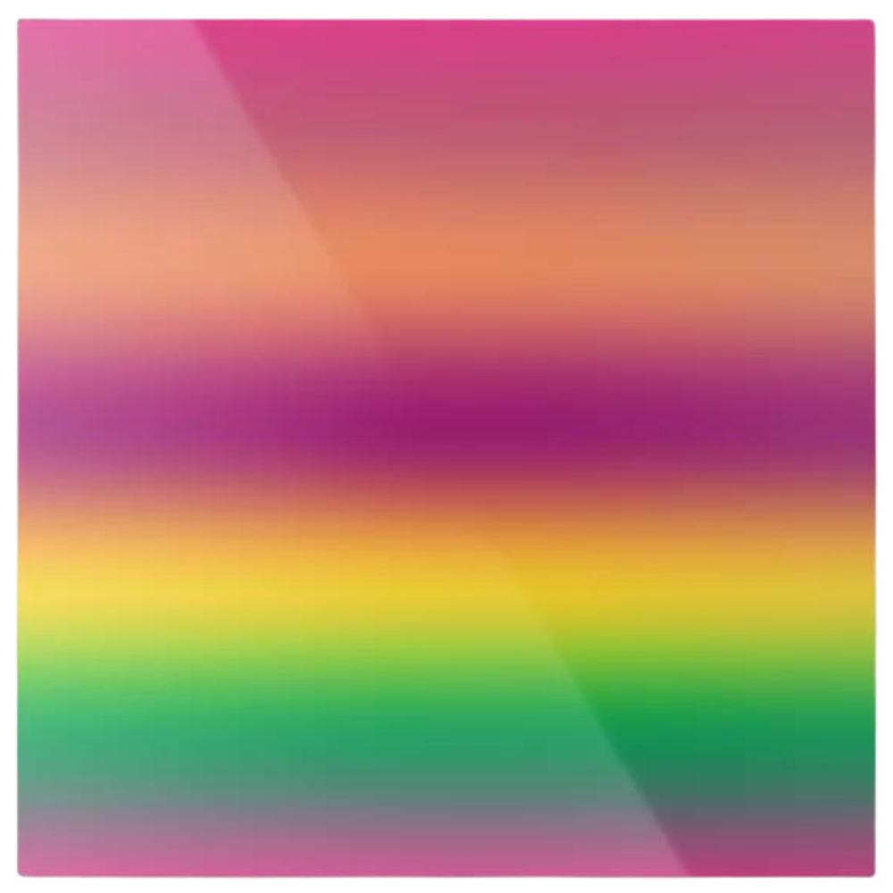 Intense Vibrant Multicolored Gradient Metal Wall Art
