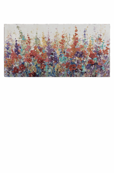 Luxurious Pink and Gold Flower Textured Wall Art