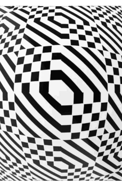 Hypnotic Optical illusion Metal Wall Art: Tribute to Vasarely 1