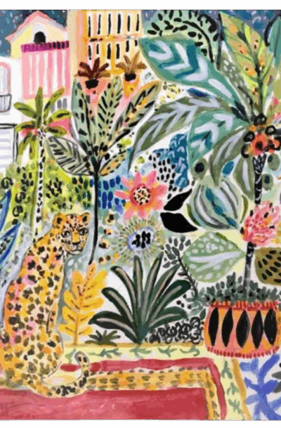 Jungle Tiger Metal Wall Art: Tiger in the City Urban by Karen Fields