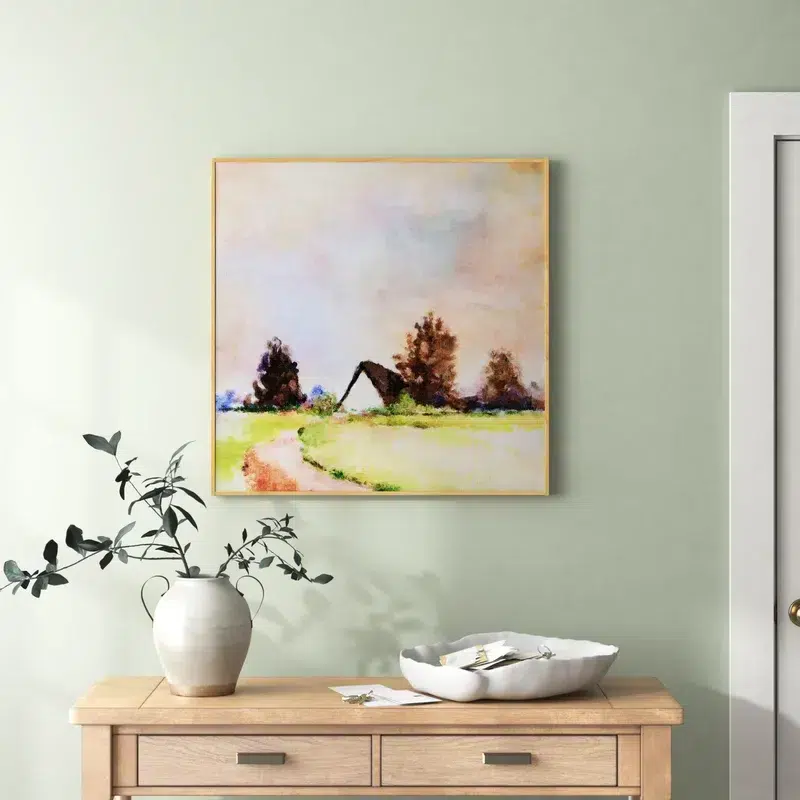 Dreamy Nature Watercolor Pastoral Wall Art