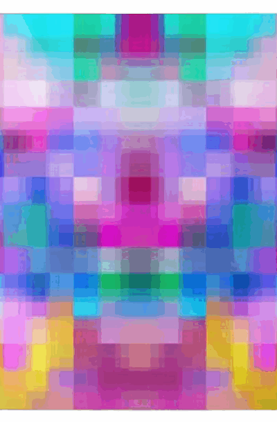 Beautiful Colorful Pixel Metal Wall Art: Geometric Symmetry