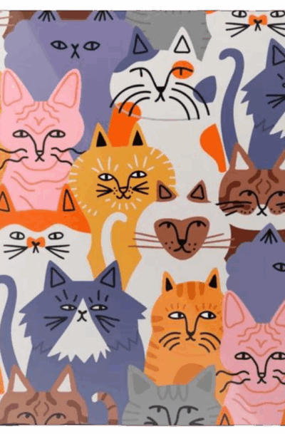 Quirky Funny Cartoon Cat Metal Wall Art