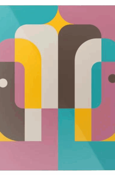 Quirky Mid-Century Modern Metal Wall Art Mirage