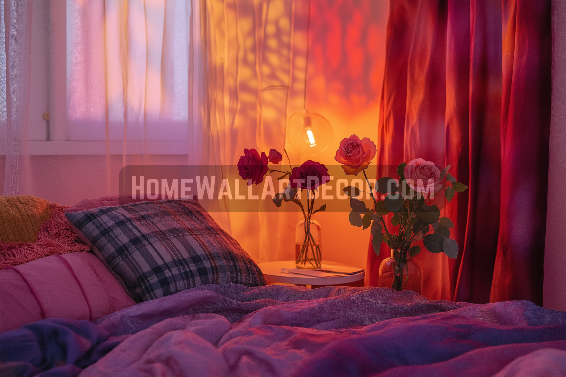 Bright Fall Bohemian Interior Design Idea: Colorful Dream Bohemian Fall Bedroom