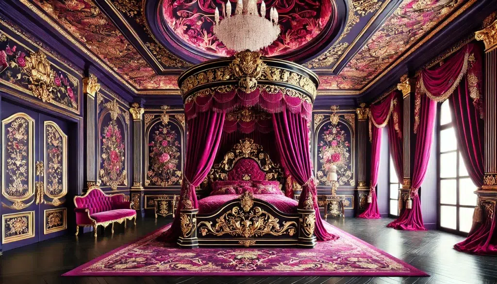 Romantic Dreamy Russian Revival Bedroom Interior Design Idea