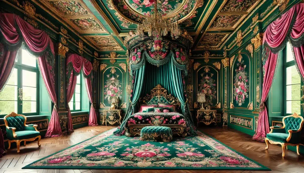 Emerald Green Russian Revival Bedroom