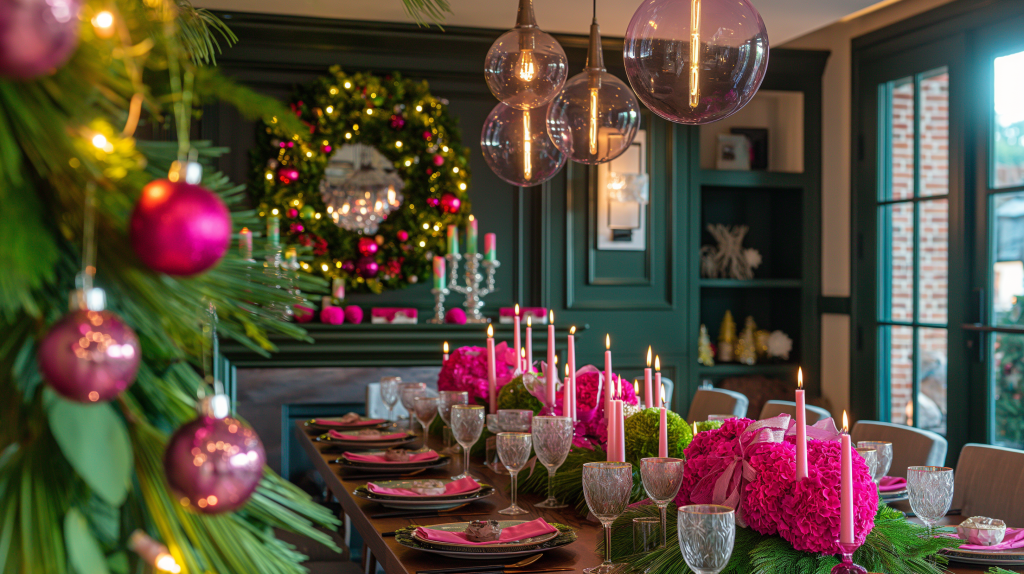 How to Incorporate Pinkmas Pink and Purple Christmas Decor Ideas into Various Home Styles