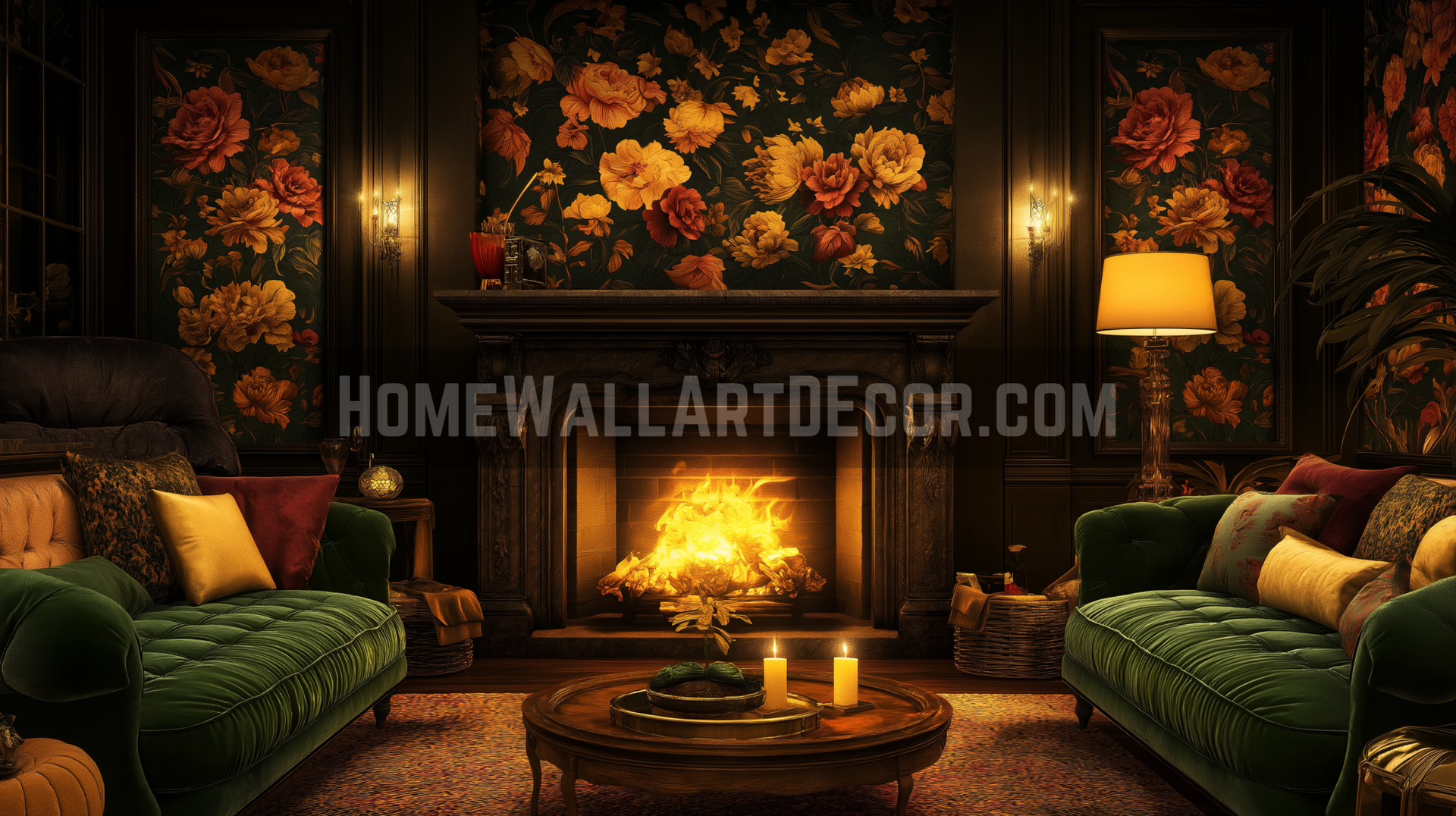 Beautiful Picturesque Dark Fall Decor Idea: Autumn Living Room