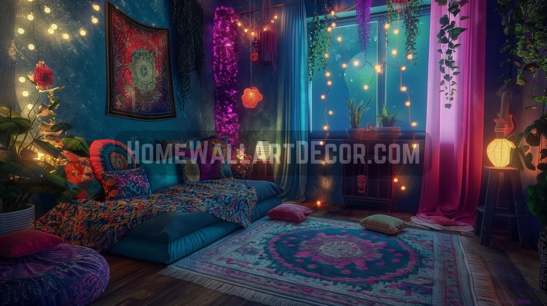 Bohemian Unique Blue Christmas Decor Ideas