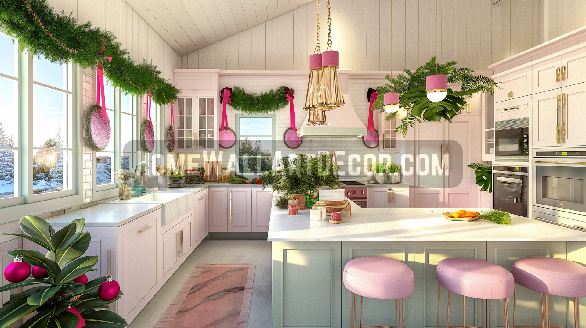 Dreamy Pastel Pink and Purple Christmas Decor Ideas