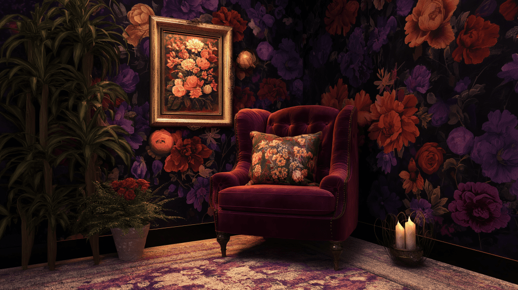 Dark Fall Decor Idea: Dark Autumn Reading Nook Interior Design