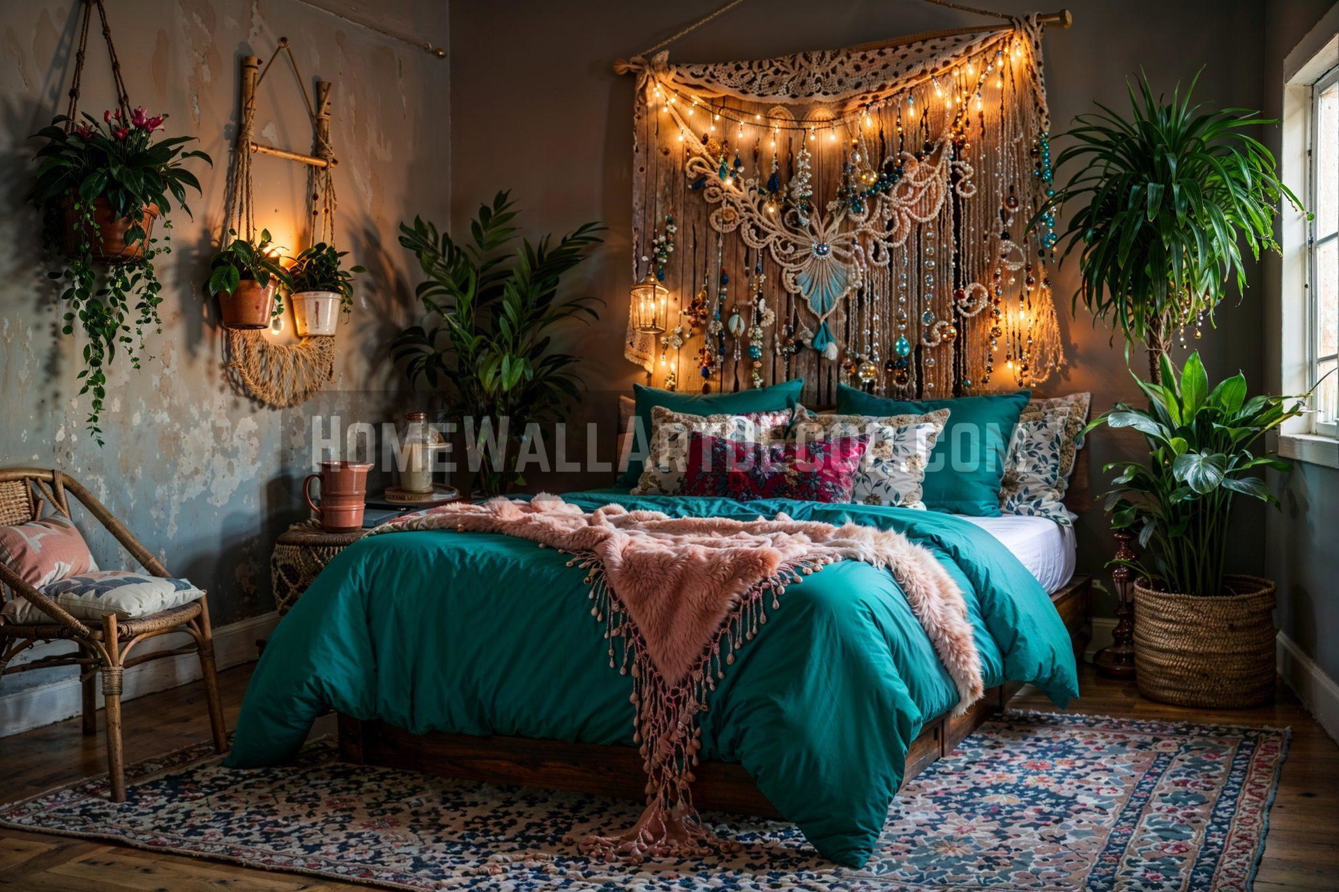 Rustic Bohemian Unique Blue Christmas Decor Ideas