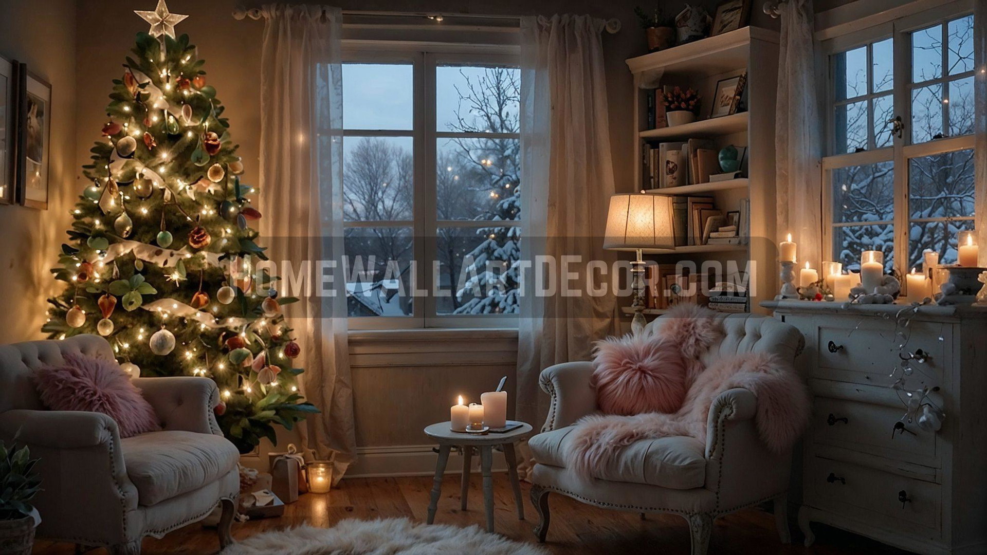 12 Dreamy Shabby Chic Christmas Decor Ideas for a Cozy Holiday - Home Wall  Art Decor, image size:2048x1153