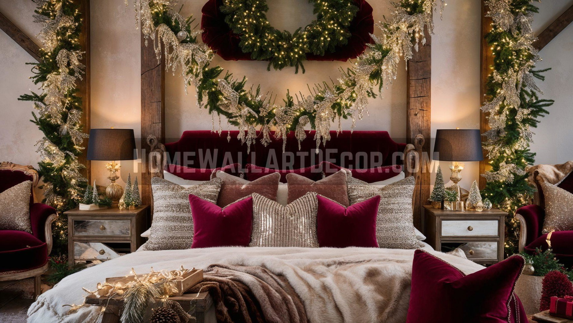 Dreamy Bedroom Bliss: Rustic Christmas Decoration Ideas