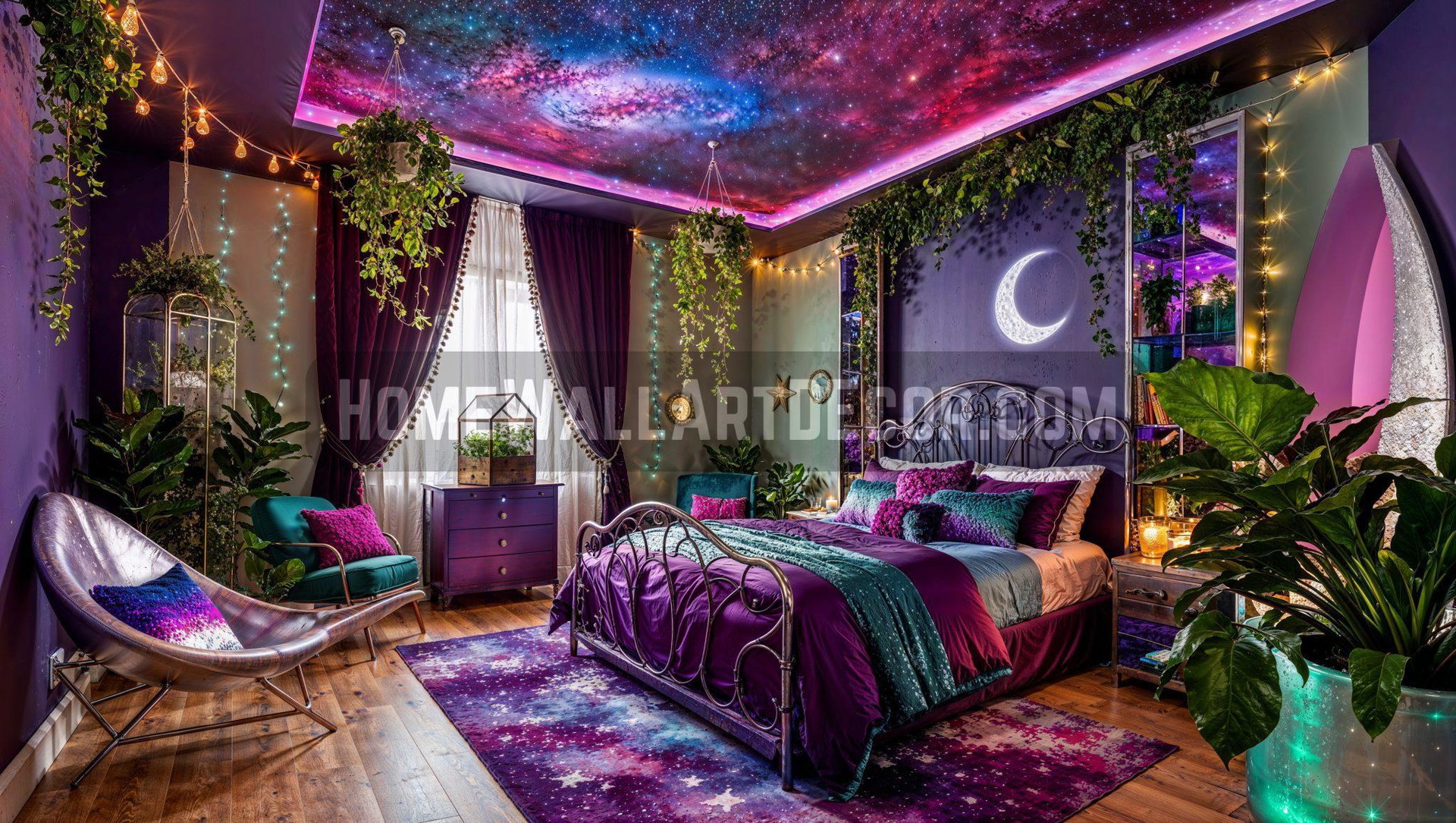 Colorful Moon – Luxurious Whimsigoth Purple Interior Design Idea