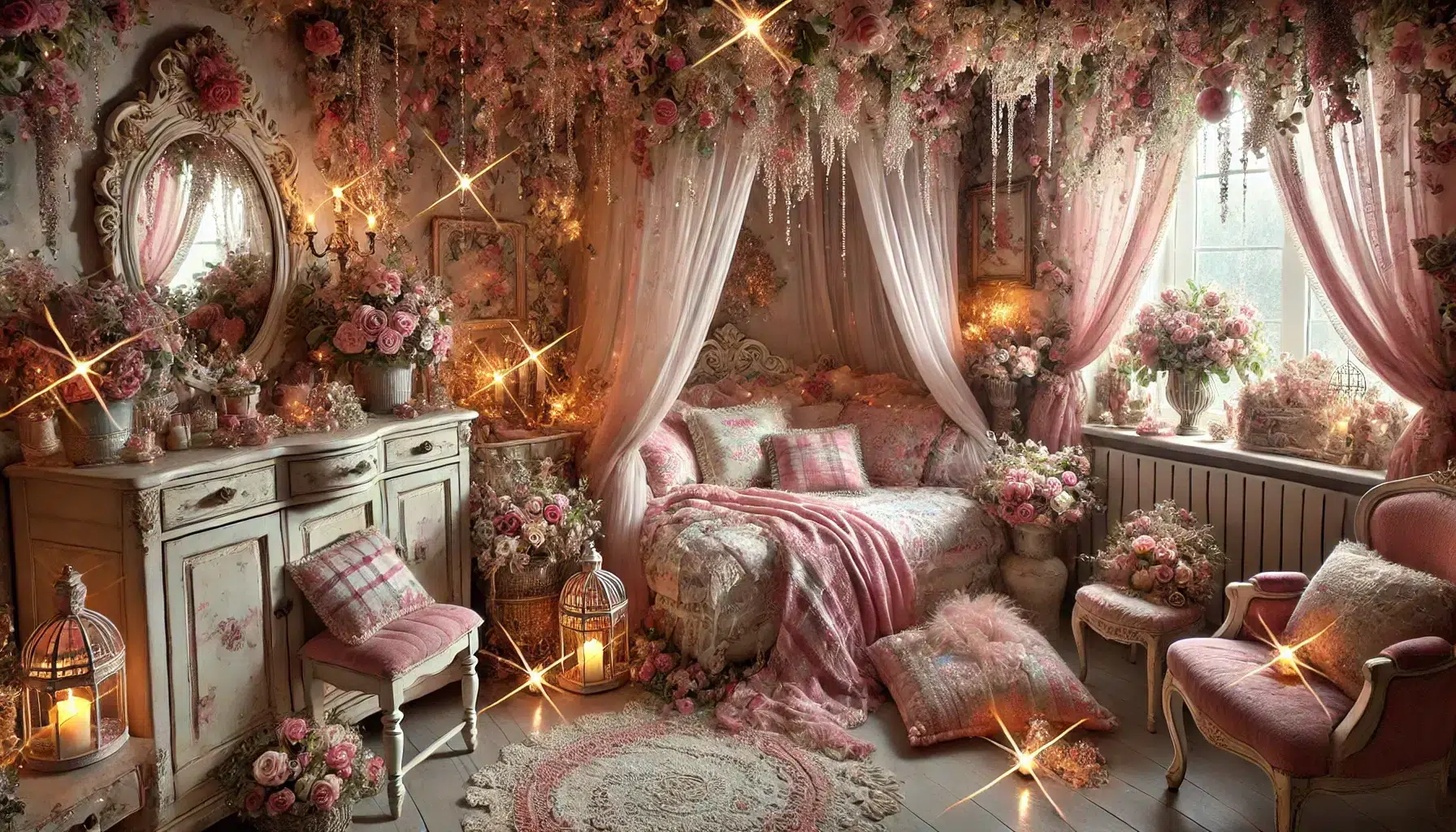 Dreamy Romantic Retreats: 7 Pink Shabby Chic Bedroom Decor Ideas - Home ...