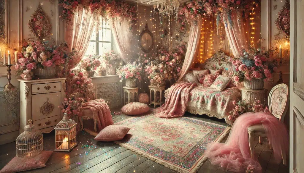 Luxurious Pink Shabby Chic Bedroom Decor Ideas
