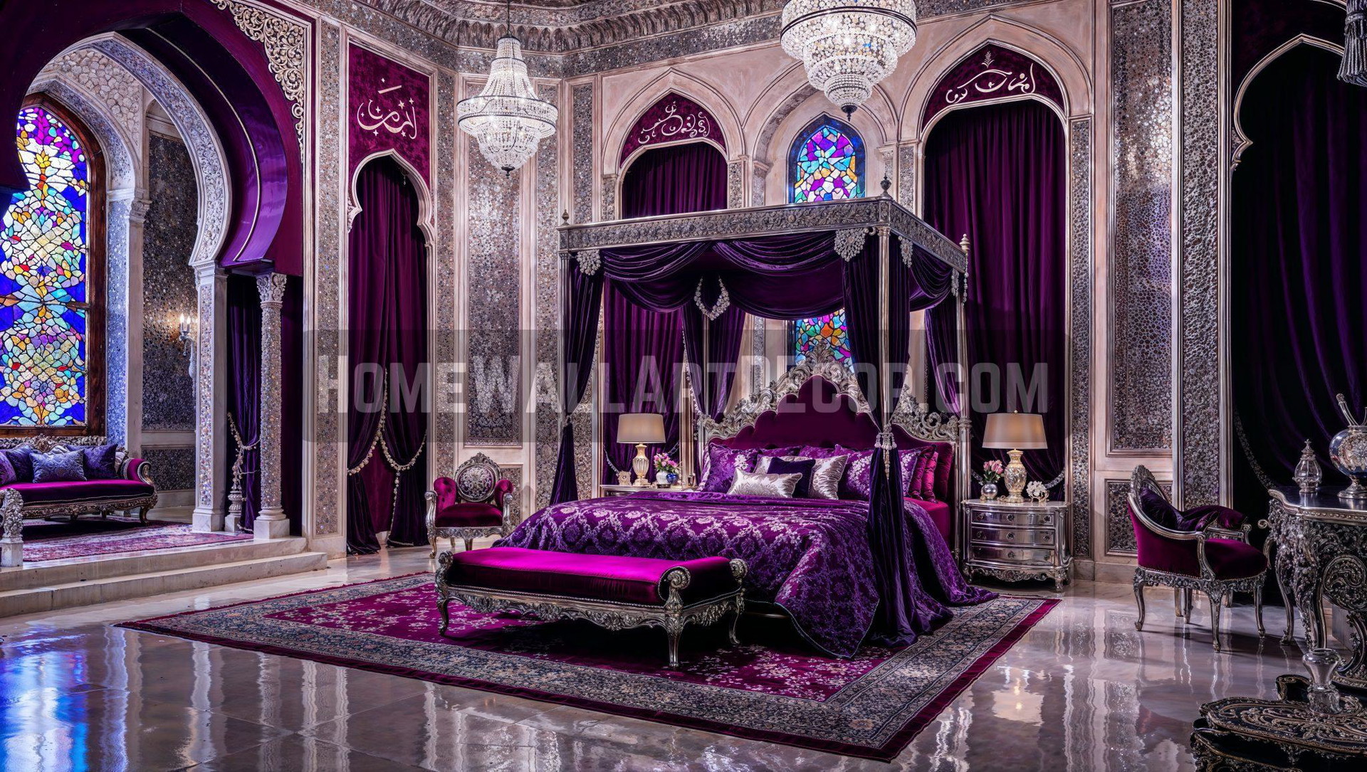 Luxurious Bedroom Retreat a Dream Purple Interior Design Idea