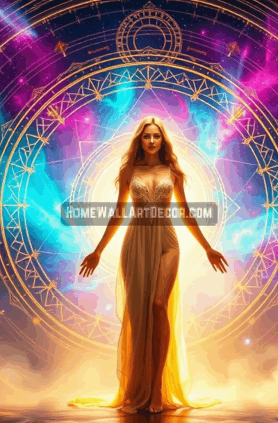 Enchanting yet Dreamy Luminary Printable Cosmic Portal Wall Art by Pamela Arsena