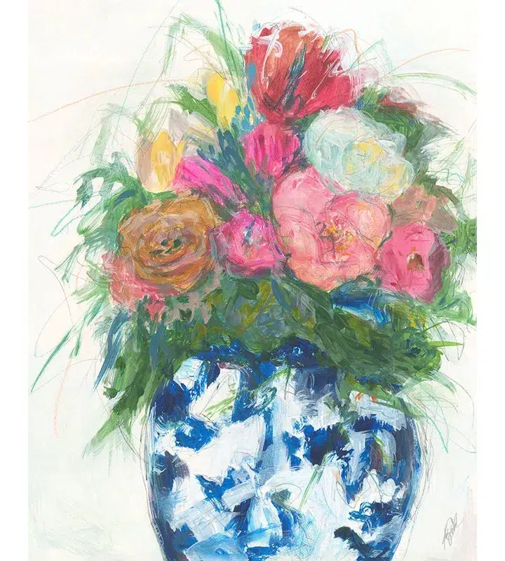 Floral Still Life 431 by Kelly O'Neal – A Lush and Expressive Eclectic Wall Art Piece