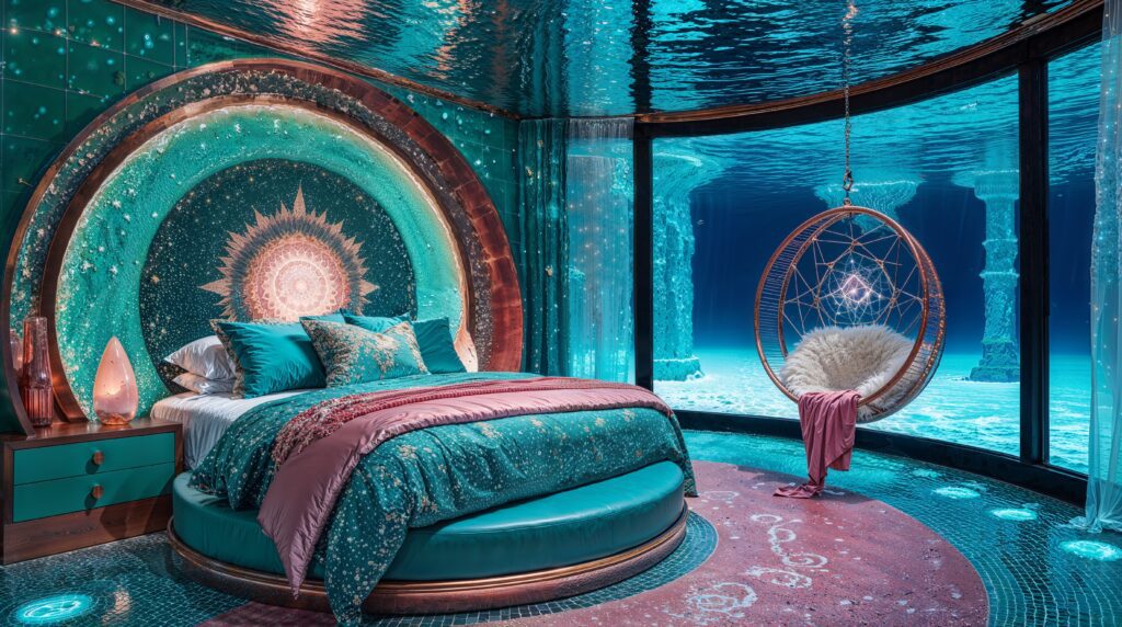 Celestial Ocean Bedroom Ideas with Starfish Crown Elements