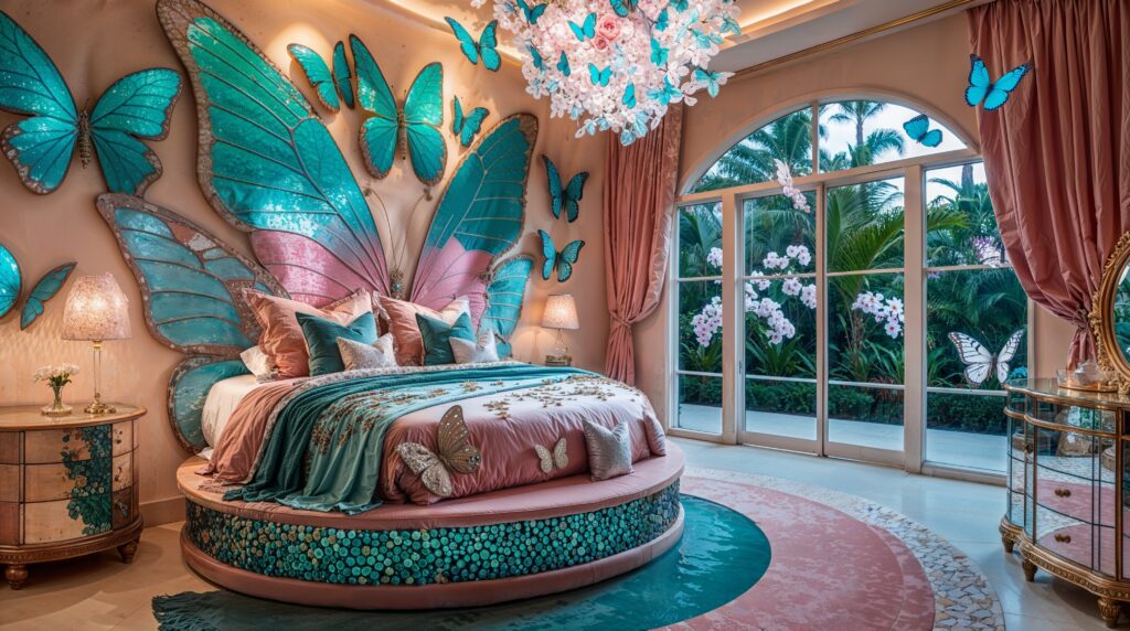 Dream Fantasy Pastel Butterfly Fairytale Bedrooms (50)