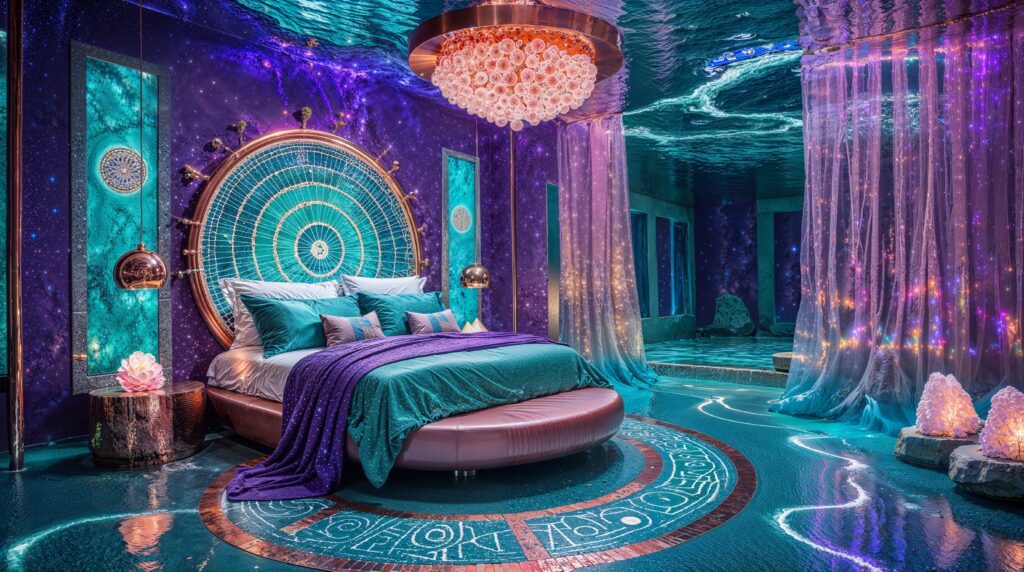 Galactic Ocean Bedroom Ideas Blending Sea and Stars