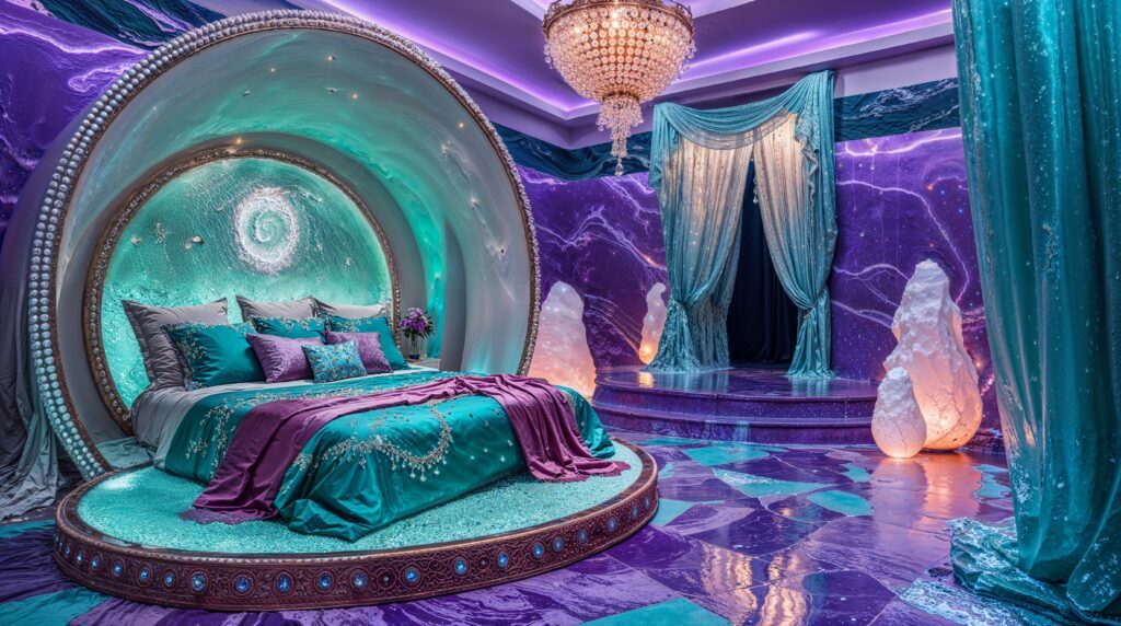Mystical Ocean Bedroom Ideas with Enchanted Crystal Caves