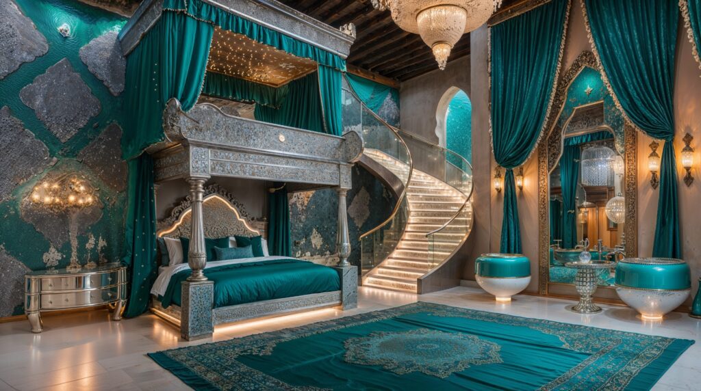 Turquoise Palace Suite Dream Romantic Bedrooms with Luxury Spa Features