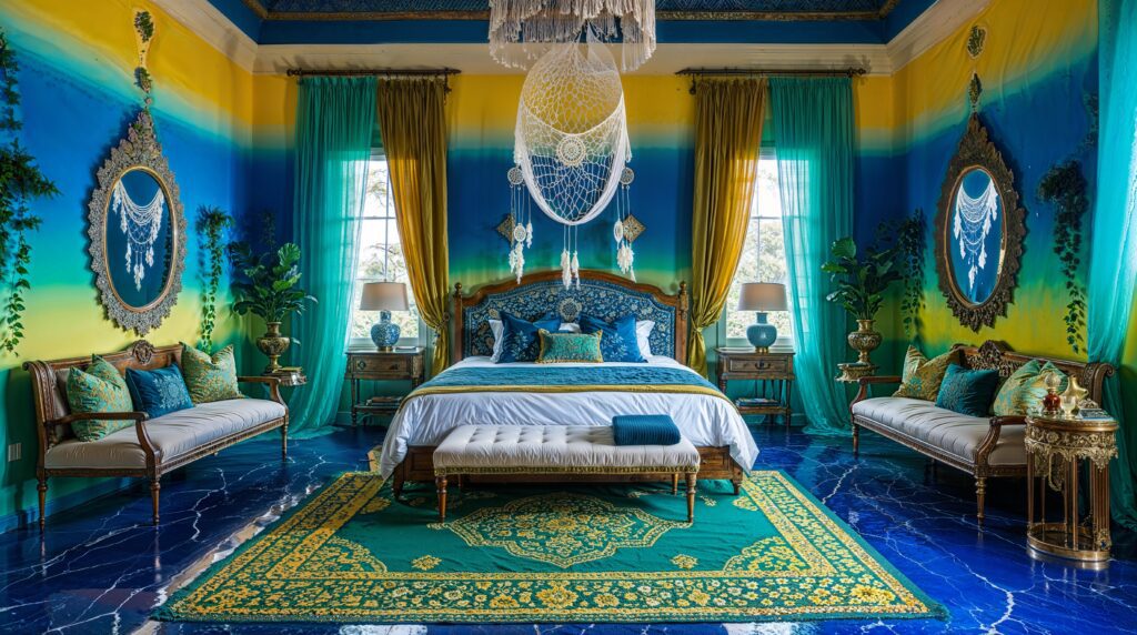 Bold Dopamine Ombre Bedroom Ideas for 2025