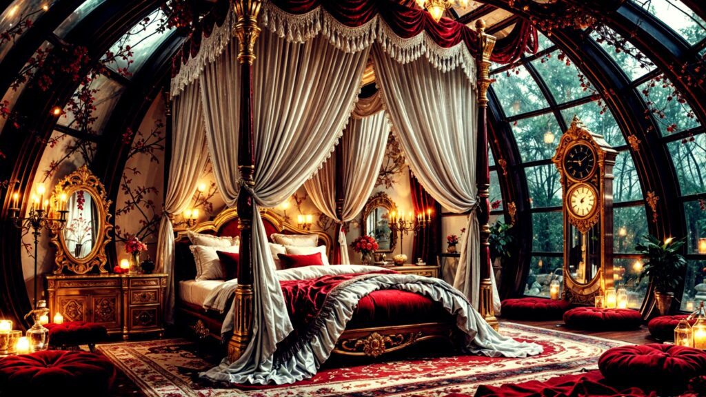 Beautiful Luxurious and Romantic Cherry Red Bedroom Decor Ideas