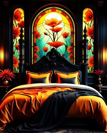 Bright Floral Bold Castlecore Bedroom Decor Ideas