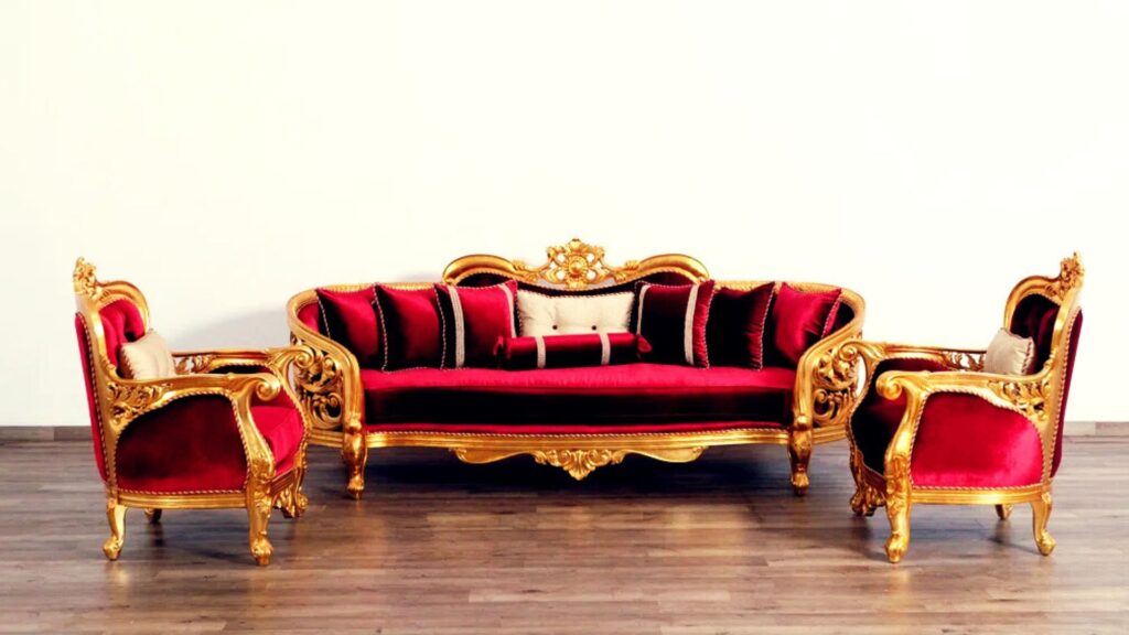 This Dreamy Ruby Red Couch Feels Like a Throne for Your Bedroom