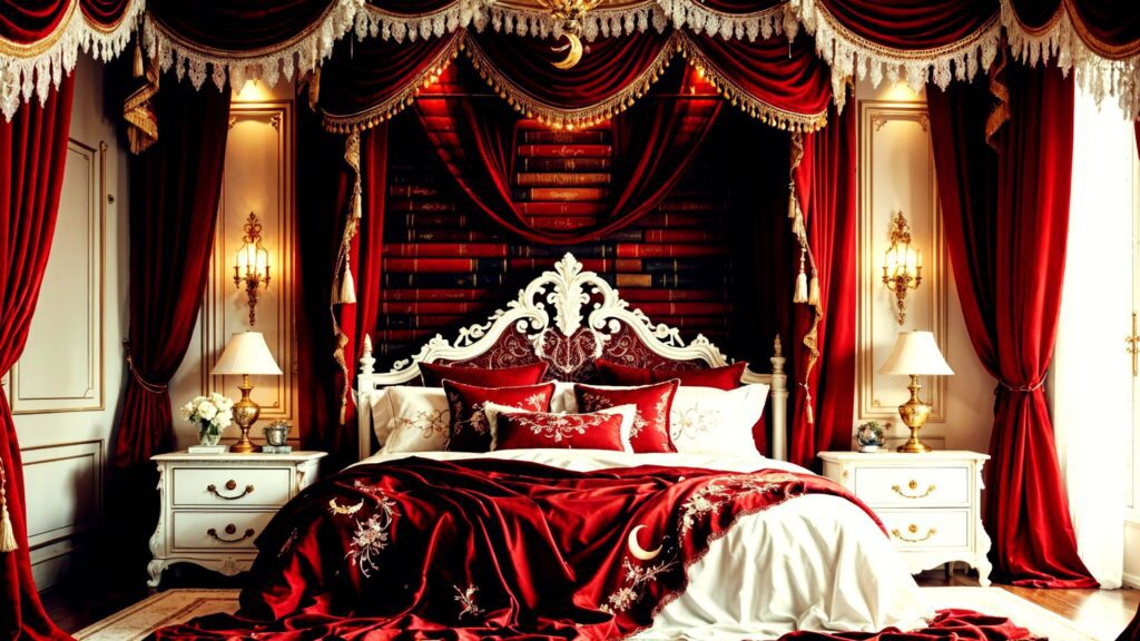 Chic Luxurious Cherry Red Bedroom Ideas