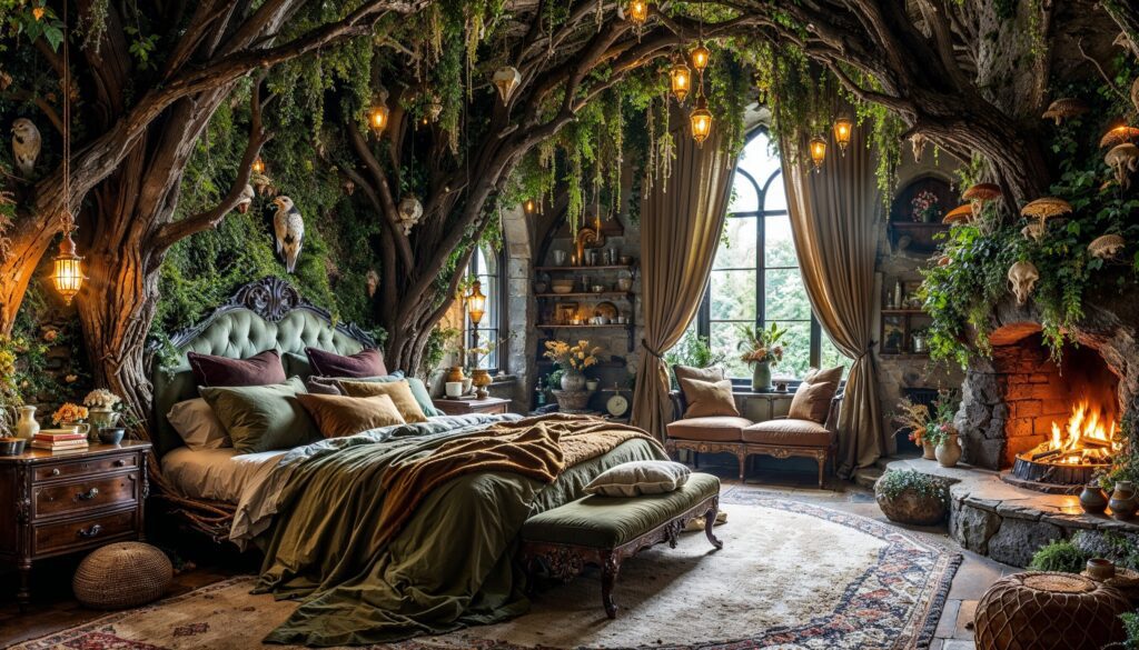 Goblincore Gathering: Earthy Aesthetic Halloween Interiors