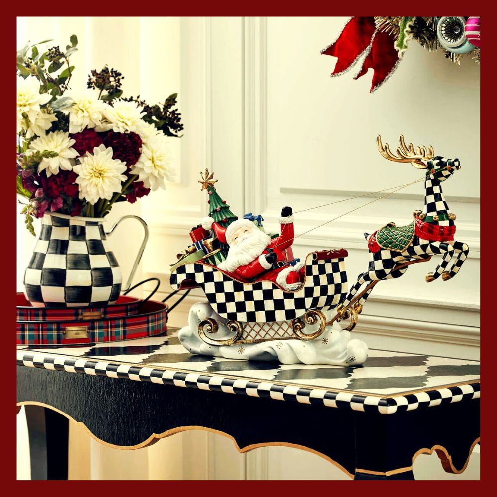 Luxu Christmas Decor Trends- Sleigh Ride Santa