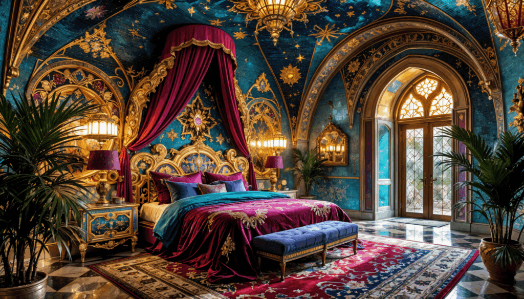 Luxurious Mosaic Bedroom - Byzantine Mosaic Interior Design