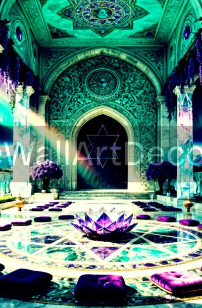 Crystal Lotus Meditation Temple | Cosmic Spiritual Art |
