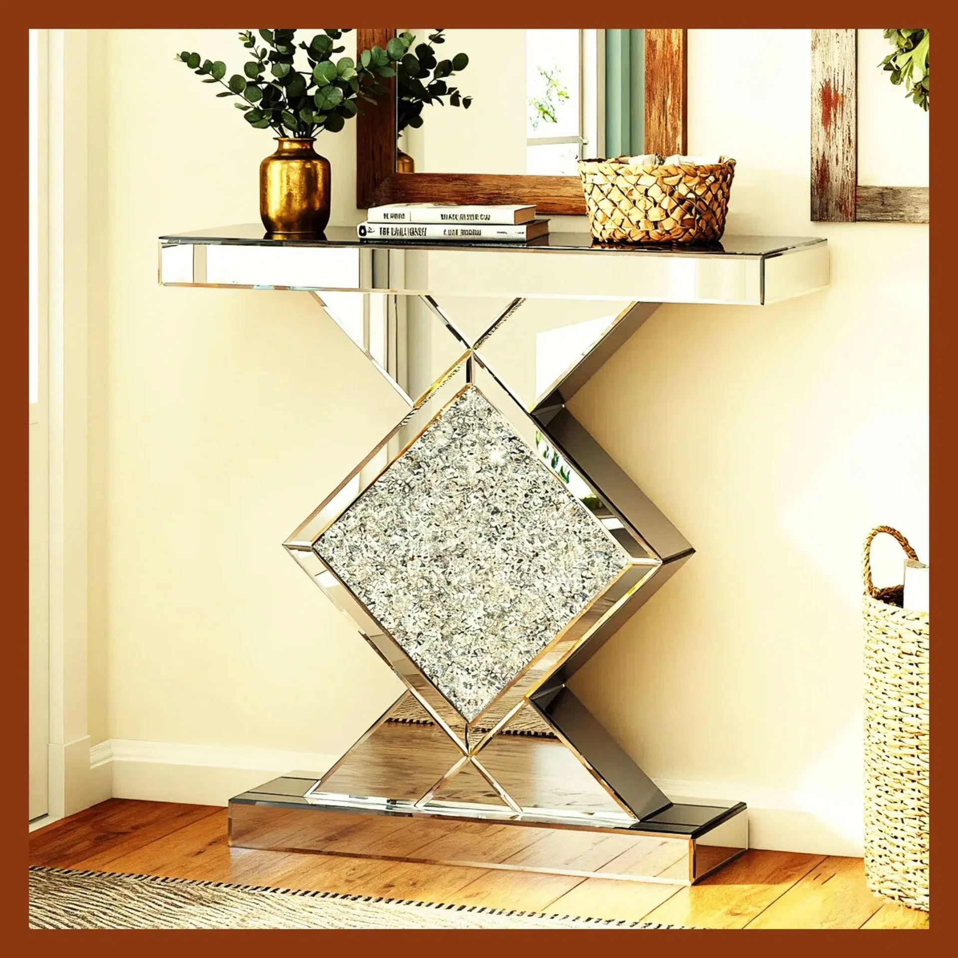 Dreamcore Dichroic Glass Sofa Table - Beautiful Perfect for Whimsical Interior Design
