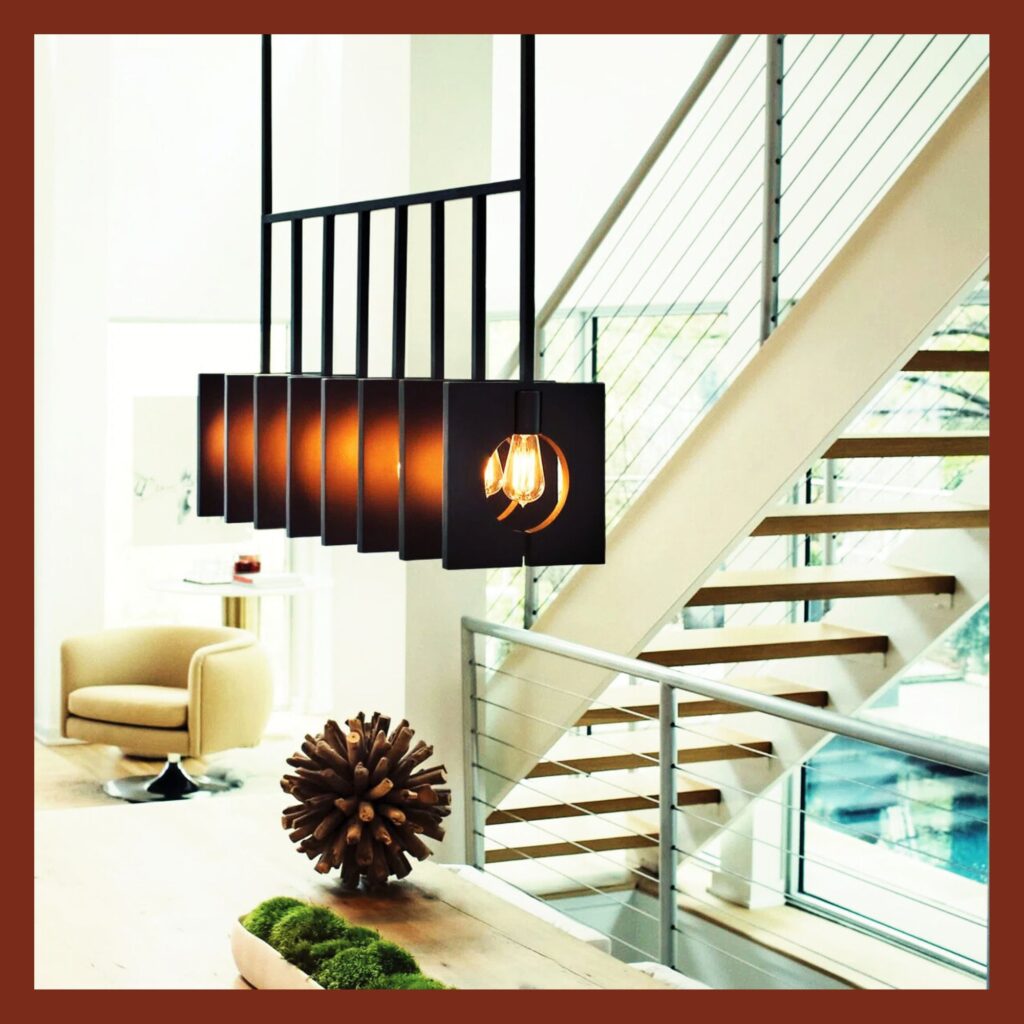 Linear Chandelier Lighting Ideas for Ethereal white Interior Design Ideas