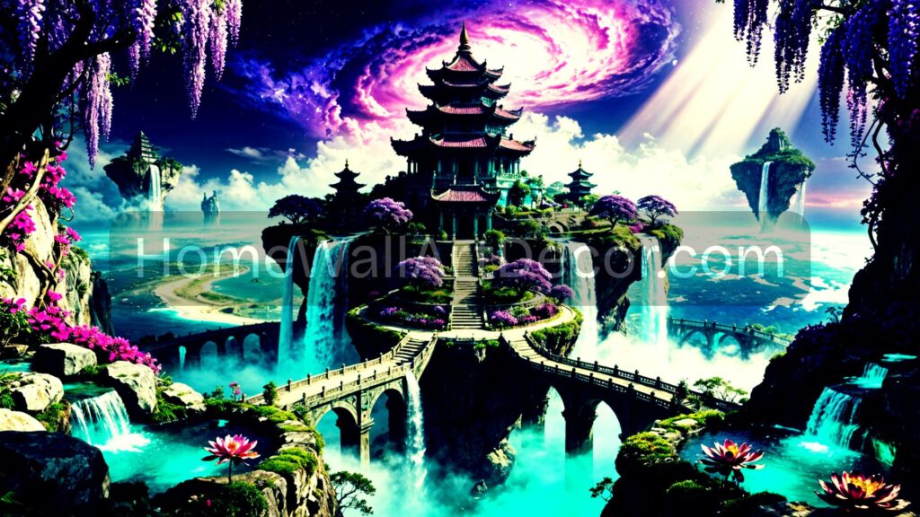 Ethereal Cosmic Temple Art | Fantasy Landscape | Digital Print – Home ...