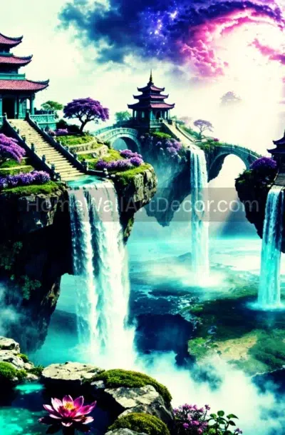 Enchanting Zen Floating Temple Art | Awakening the Divine