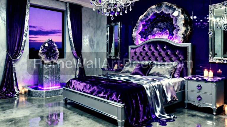 Fantasy Purple Geode Dream Bedroom Design Ideas