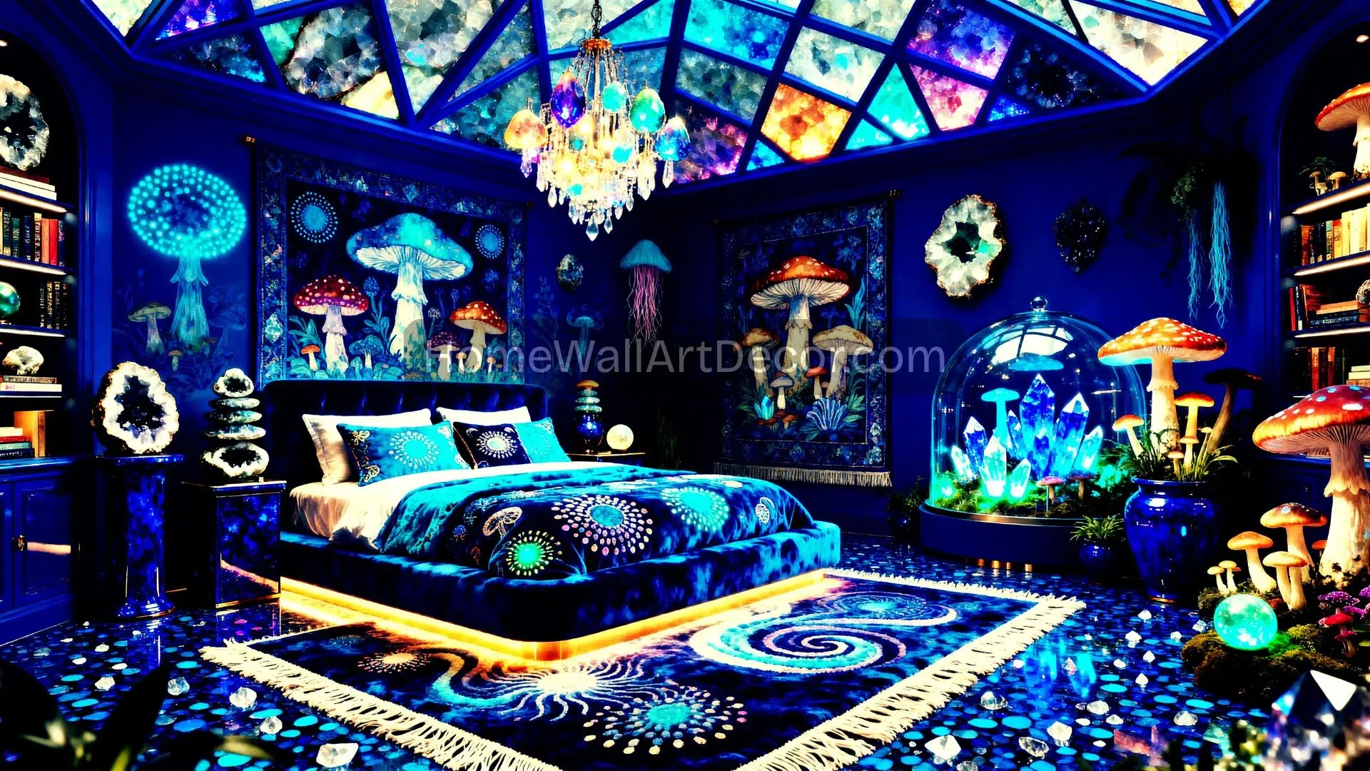 Mystical Mushroom Bedroom Art | Fantasy Room Decor | Digital Print