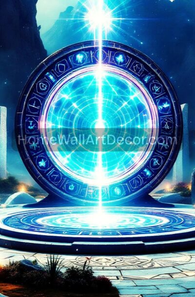 Mystical Stargate Portal Fantasy Art | Ancient Cosmic Gateway | Digital Download