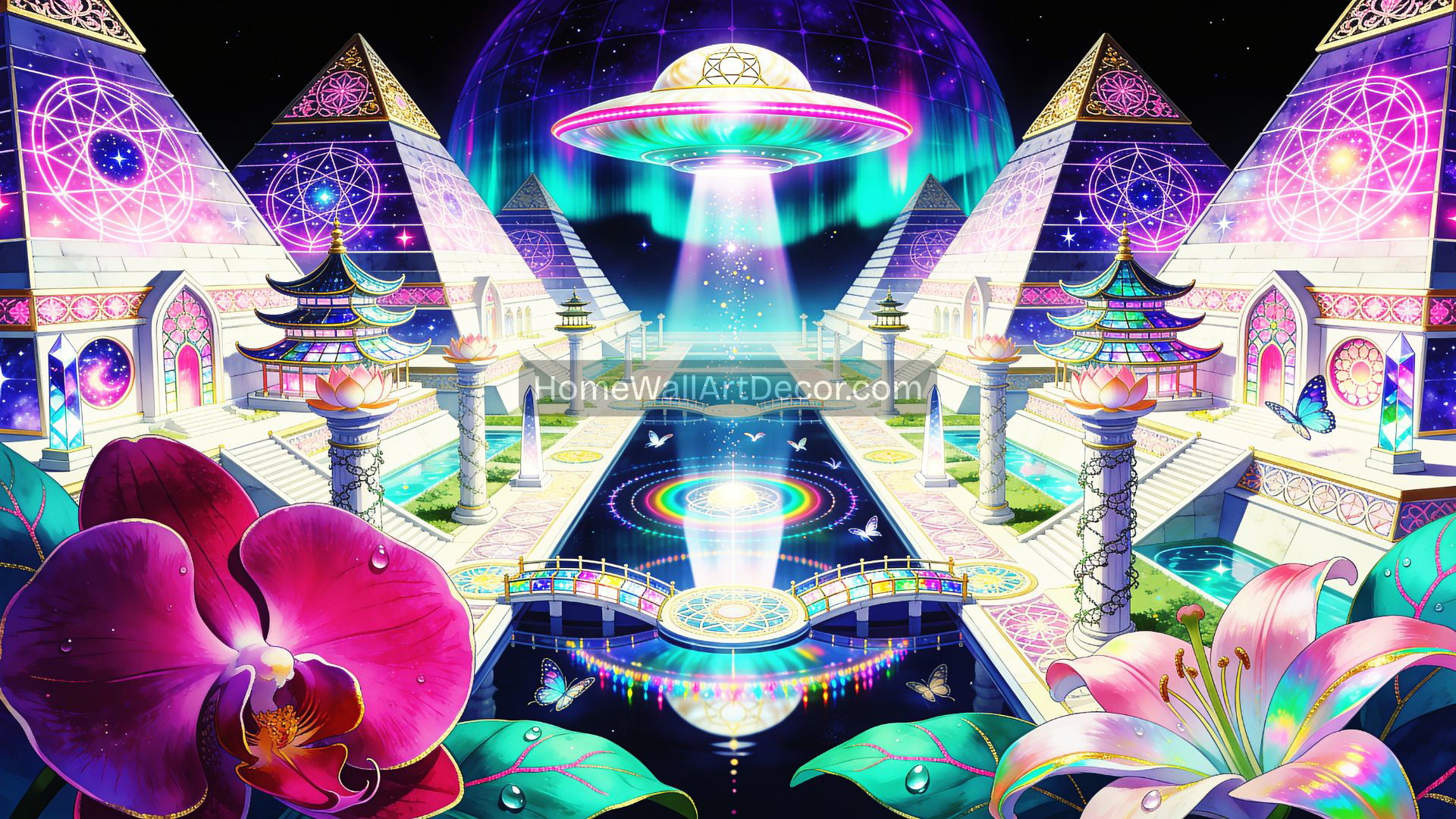 UFO Cosmic Disclosure Art | Pyramid Spiritual Sanctuary | Digital Download