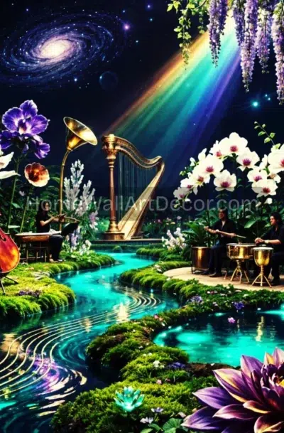 4K Psychedelic Nature Background | Cosmic Floral Symphony Digital Download