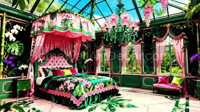 Spring Garden Cottage Bedroom - Russian Rococo Interior Design Ideas